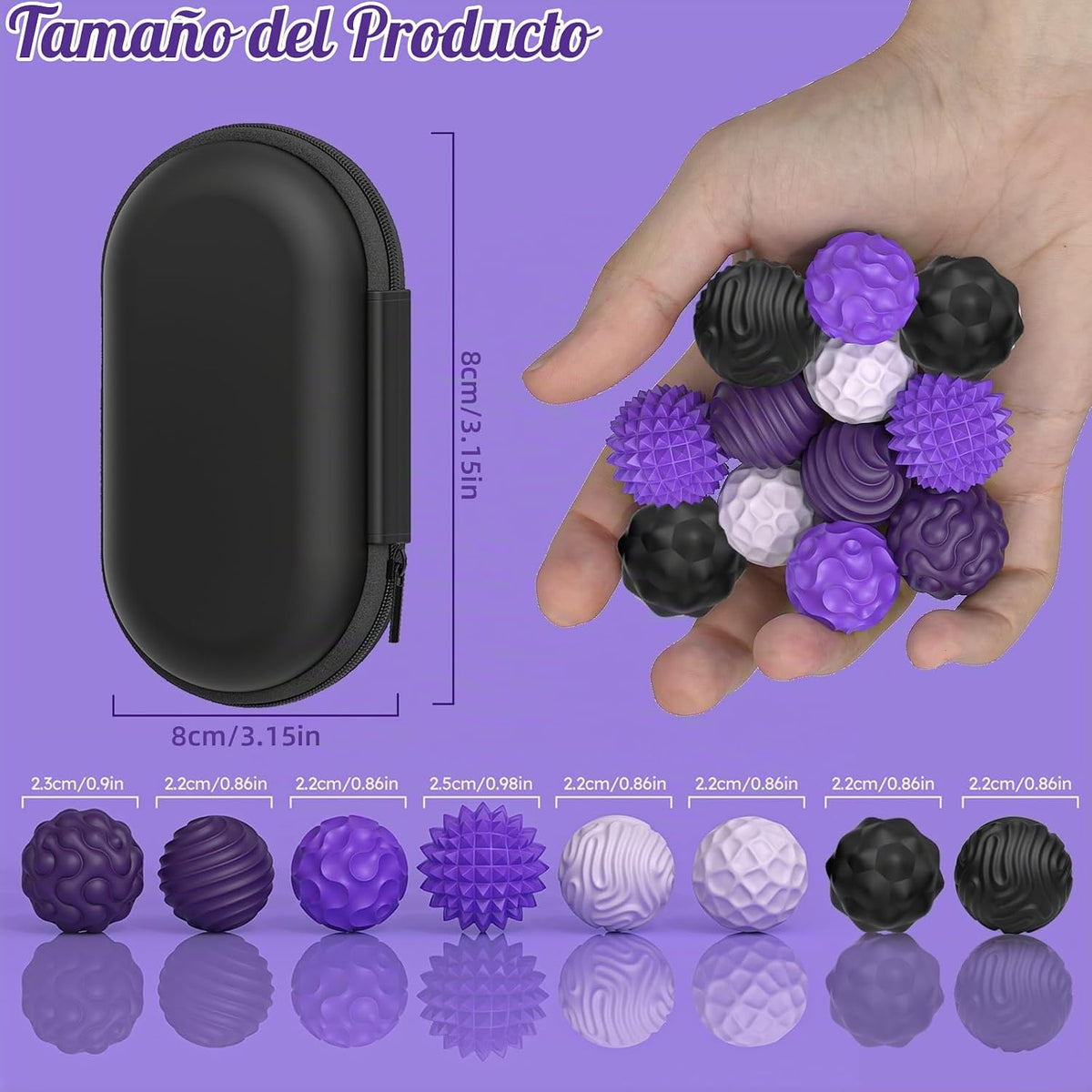 Bolas Magnéticas de Silicona, Juguetes para Personas Inquietas para...