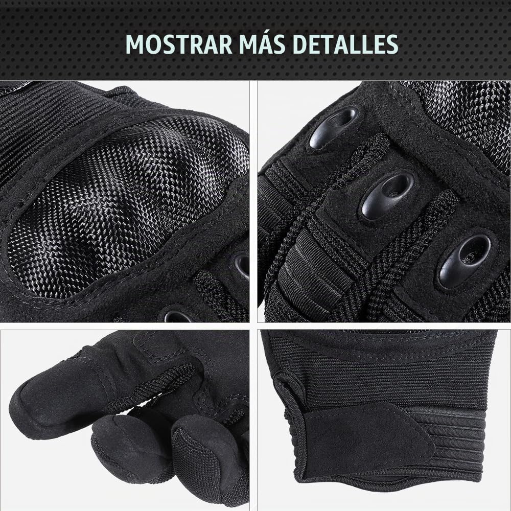 WTACTFUL Guantes tácticos para hombre y mujer, palma reforzada con...