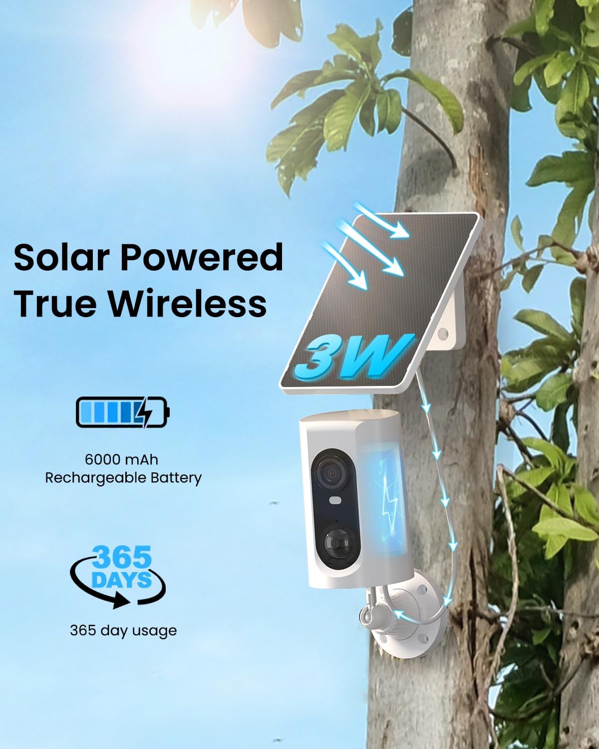 ANRAN 4G LTE cámara de seguridad solar celular inalámbrica para ext...
