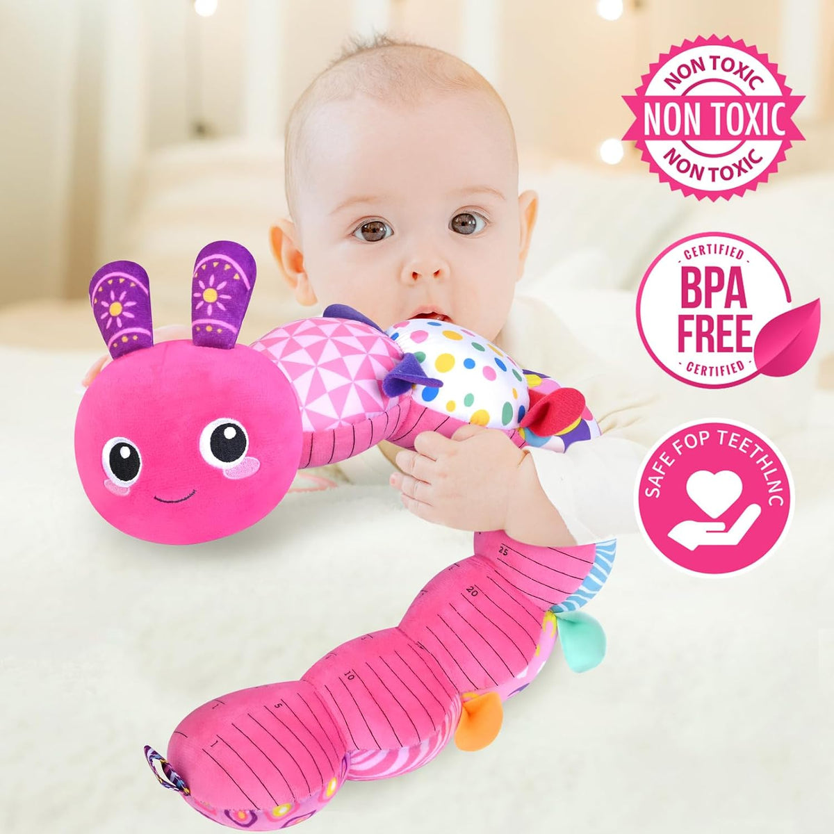Juguetes sensoriales de oruga para bebés de 0 a 6 a 12 meses | Jugu...