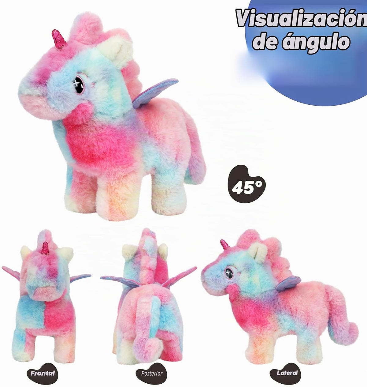 Hopearl Unicornio caminante con cuerno brillante, juguete electróni...