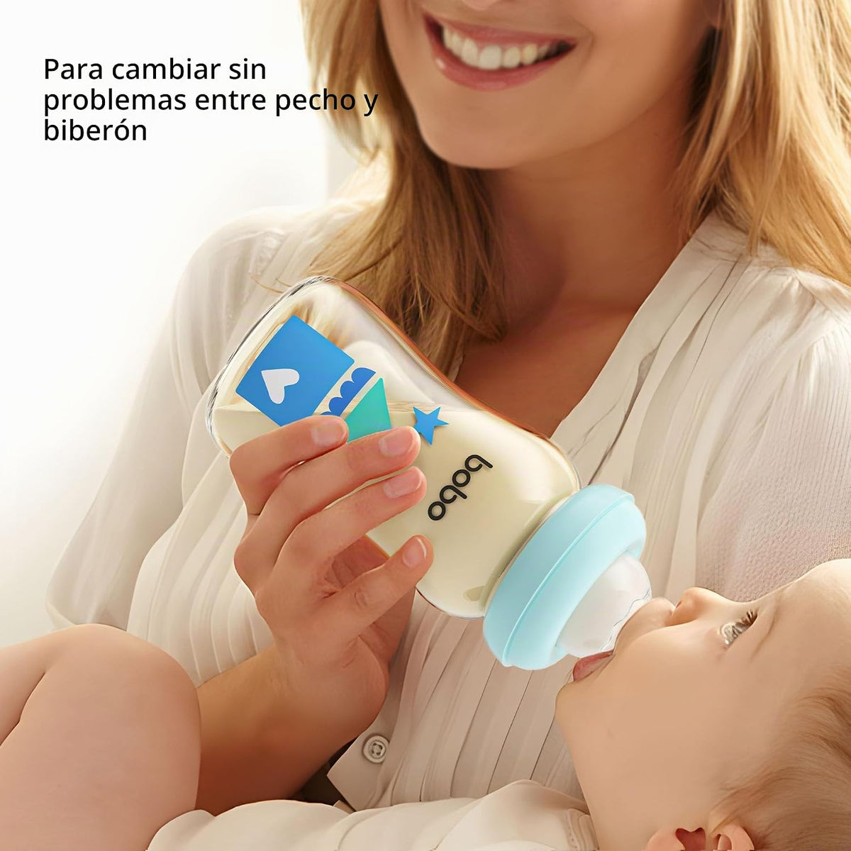 YOHKOH PPSU - Biberón de cuello ancho, biberón anticólicos para rec...