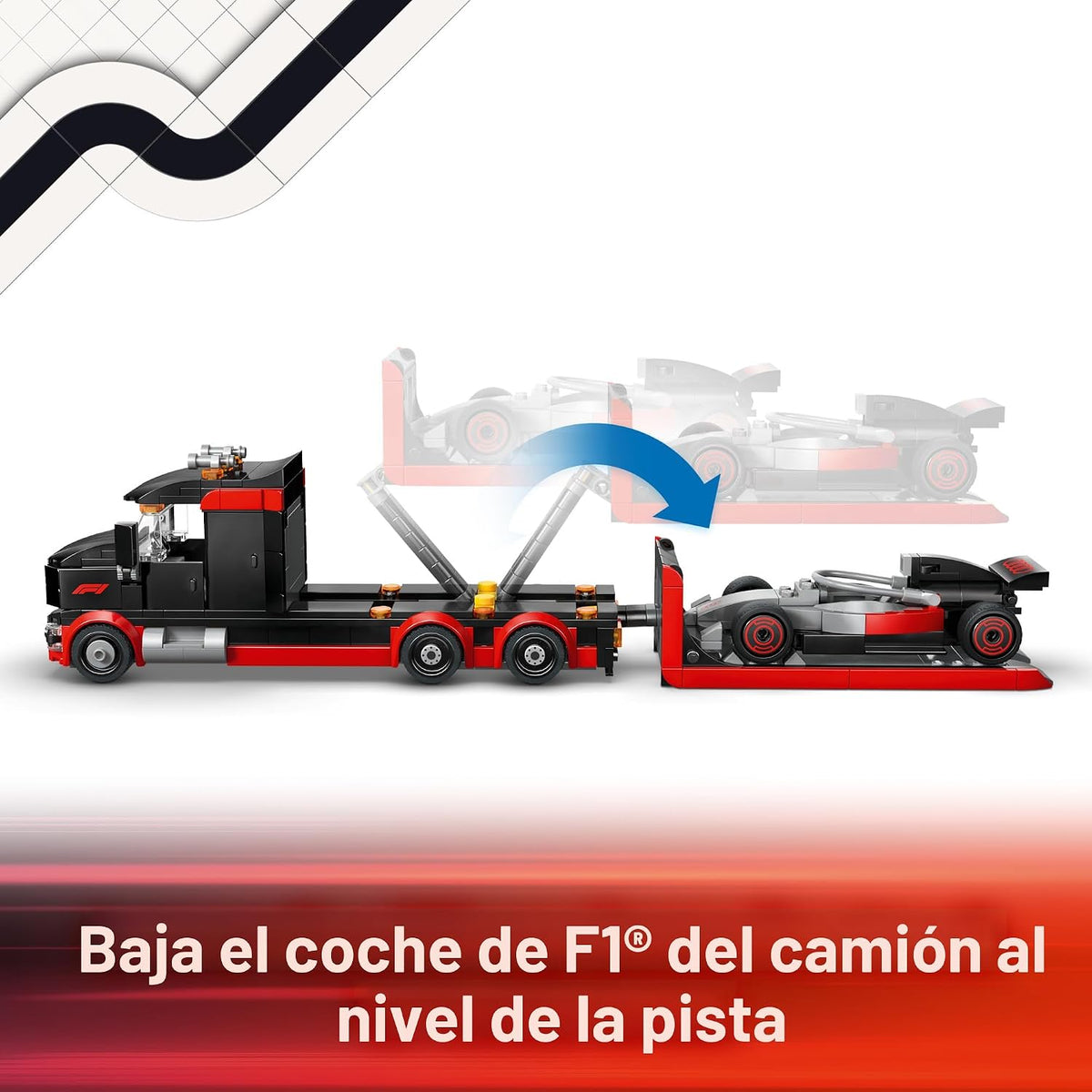 Camión de exhibición LEGO City F1 con coche de carreras Audi F1 - J...