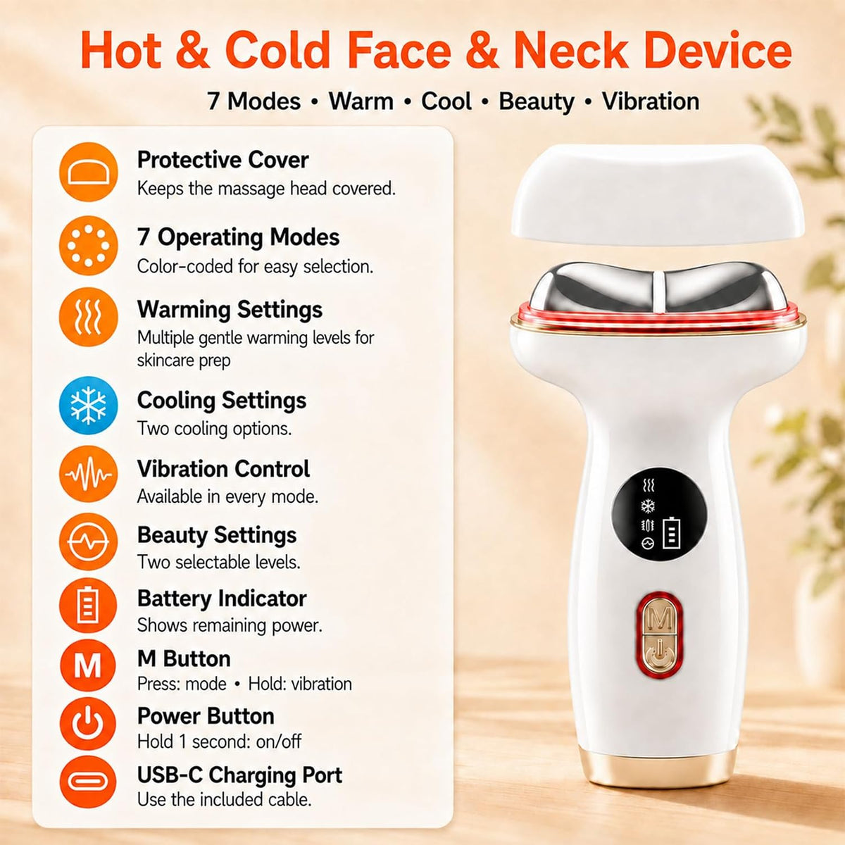 Lalovin Herramienta eléctrica 7 en 1 Gua Sha para esculpir cara frí...