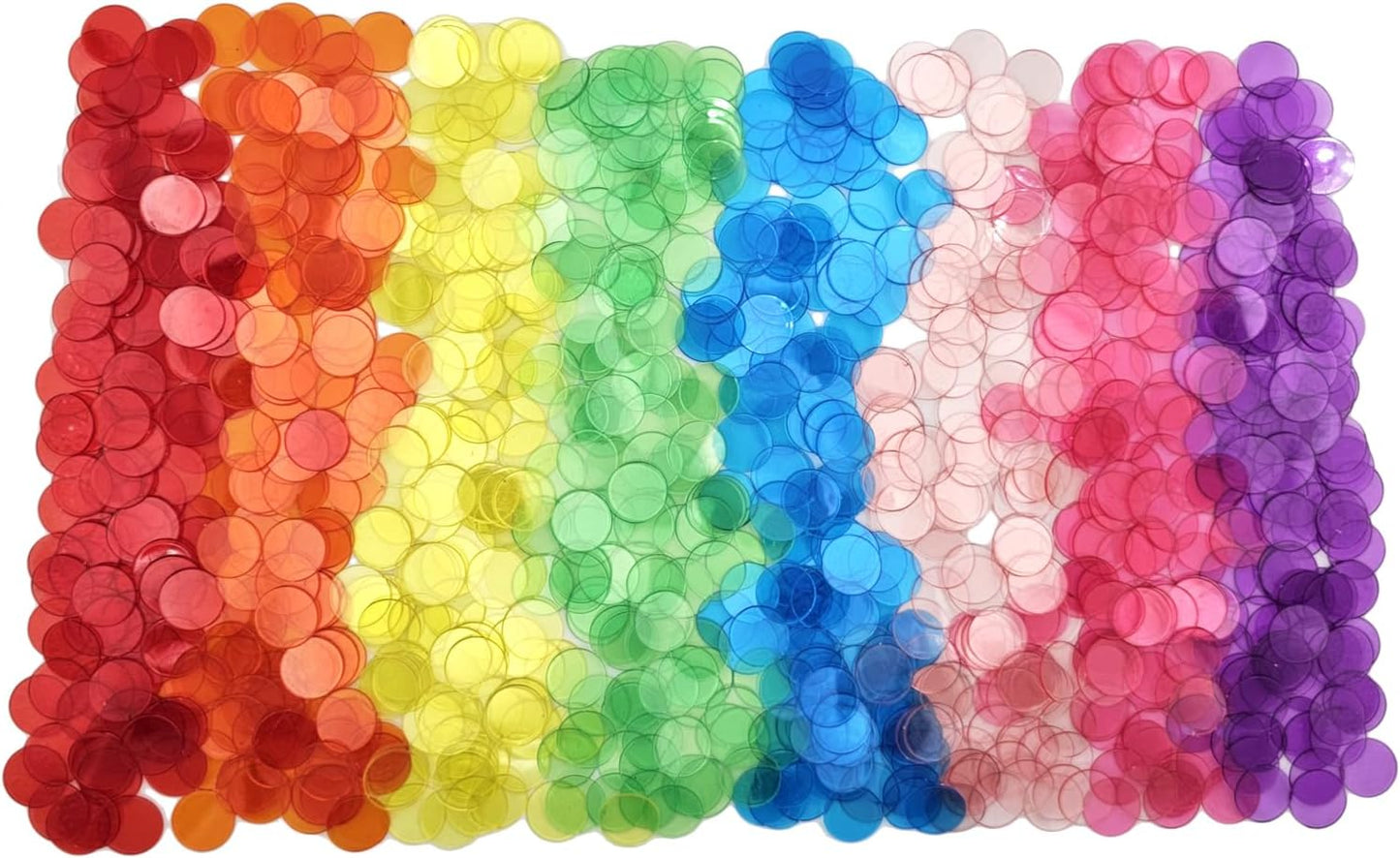 SUTIMSHE 1000 fichas de plástico transparentes de 8 colores para co...
