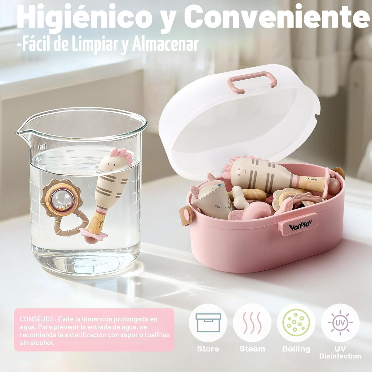 Juguetes para bebés 0-6 meses, sonajeros para bebés, juguetes de de...