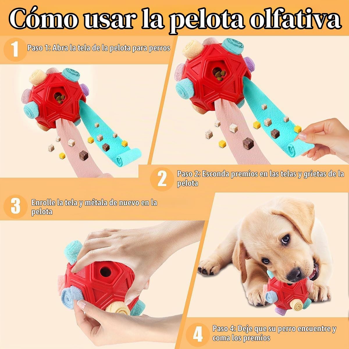Petration Pelota Olfateadora para Perros - Juguetes Interactivos de...