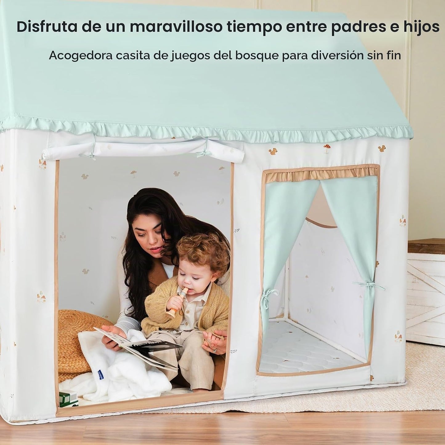 Tiny Land Tienda de campaña para niños, casa de juegos para interio...