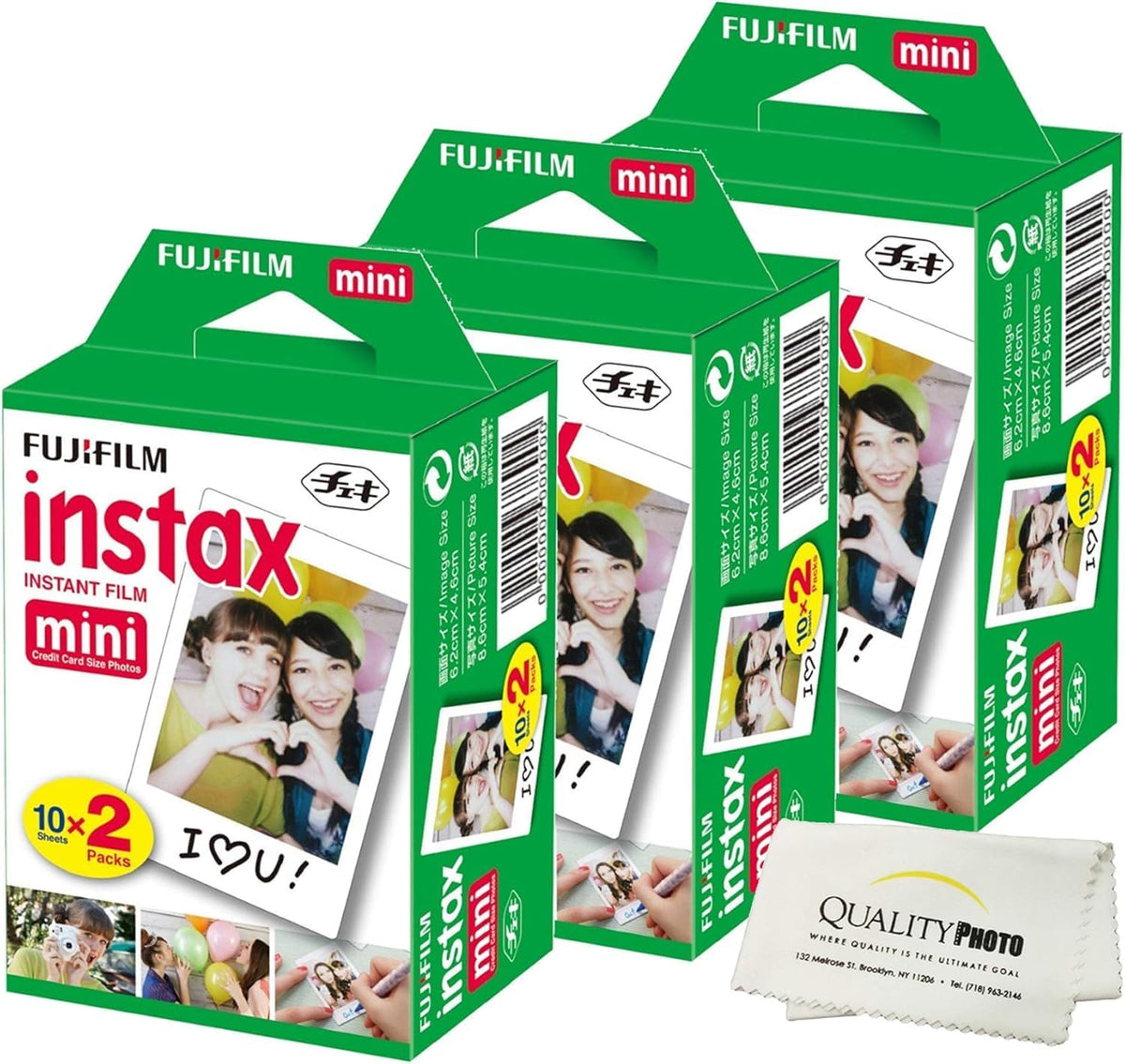 Película instantánea Fujifilm INSTAX Mini (Blanca) para cámaras Fuj...