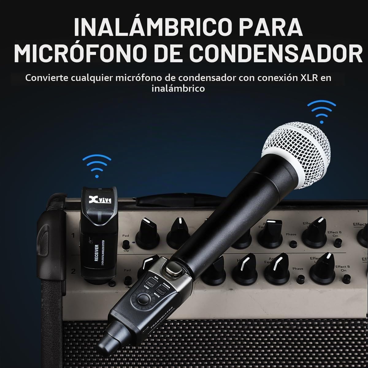 Xvive U3C Sistema inalámbrico de enchufe XLR para micrófono de cond...