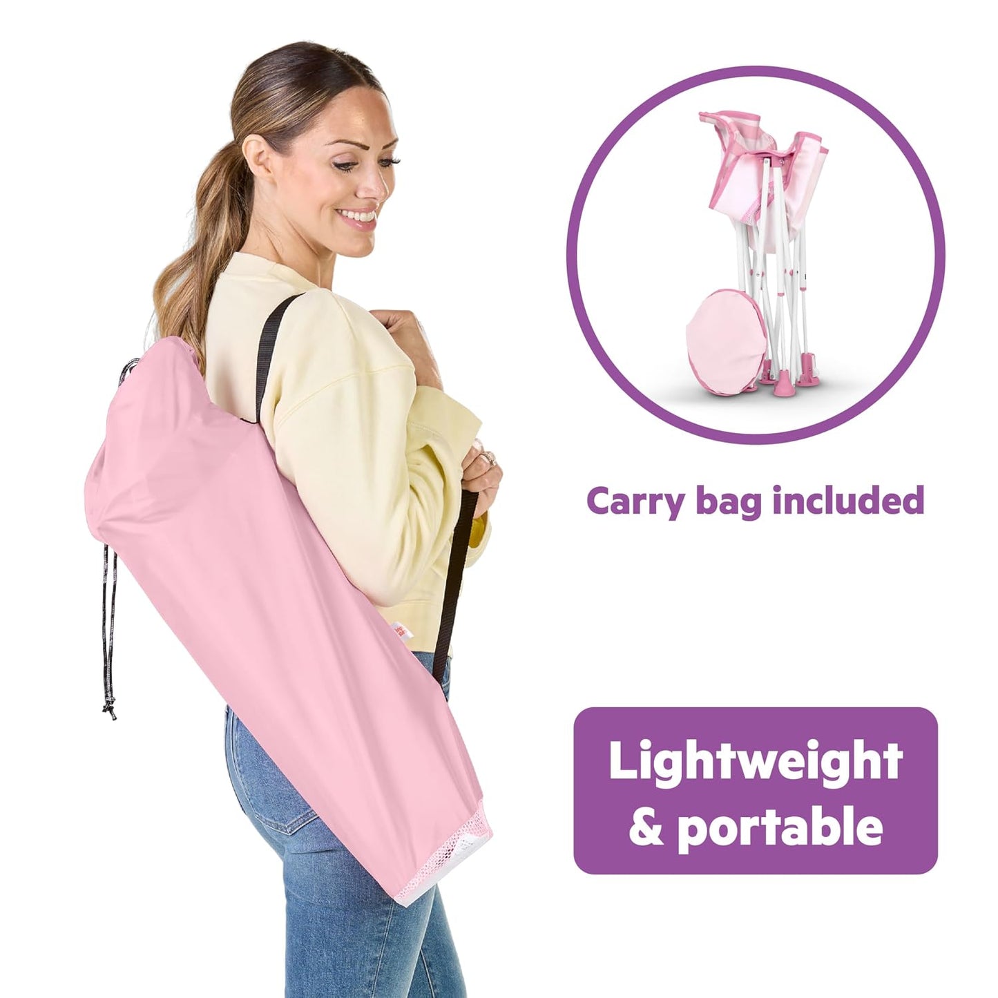 Bright Starts Pop 'N Chill Asiento portátil para bebé, toldo UP...