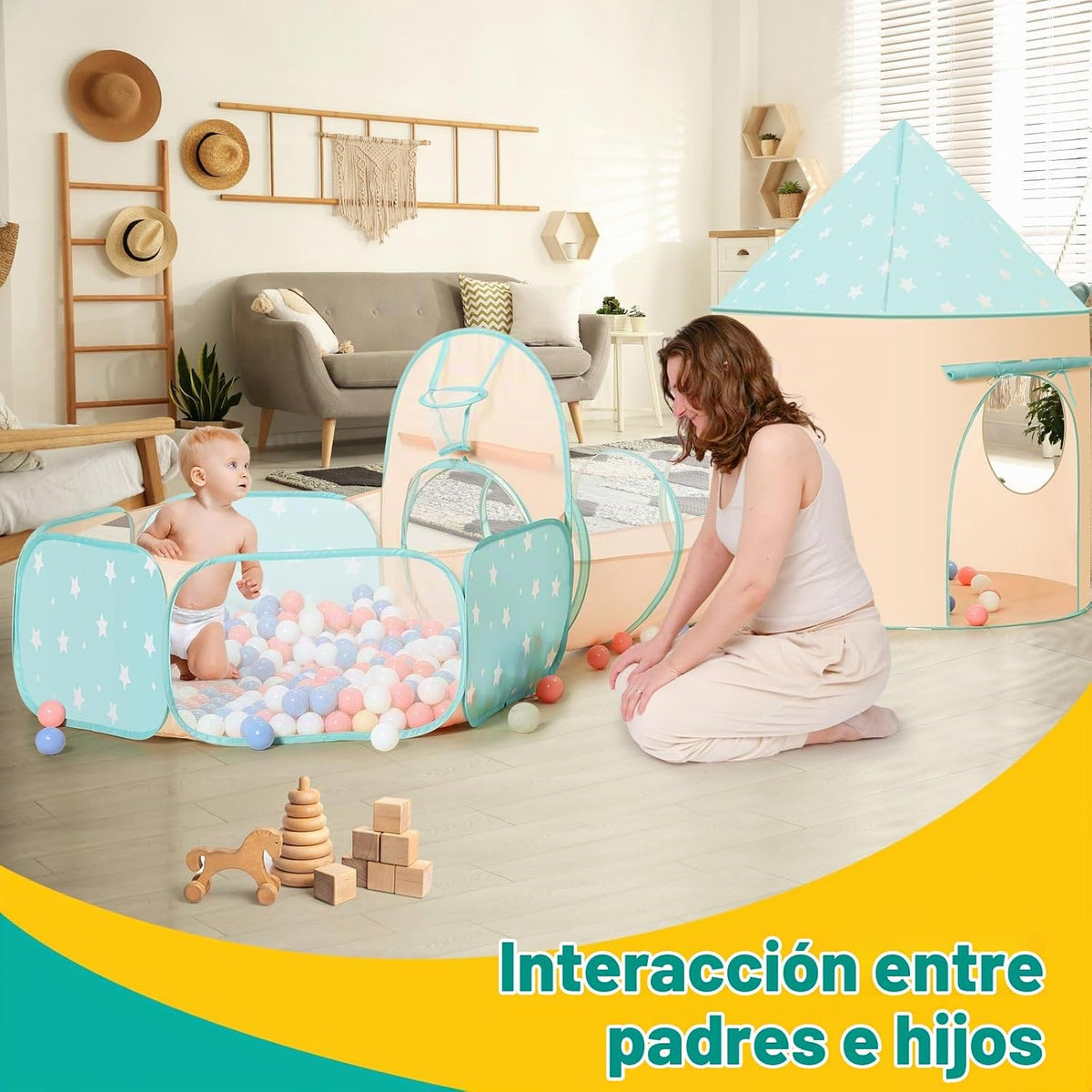PigPigPen Tienda de Juego de 3 Piezas para Niñas y Niños con Piscin...