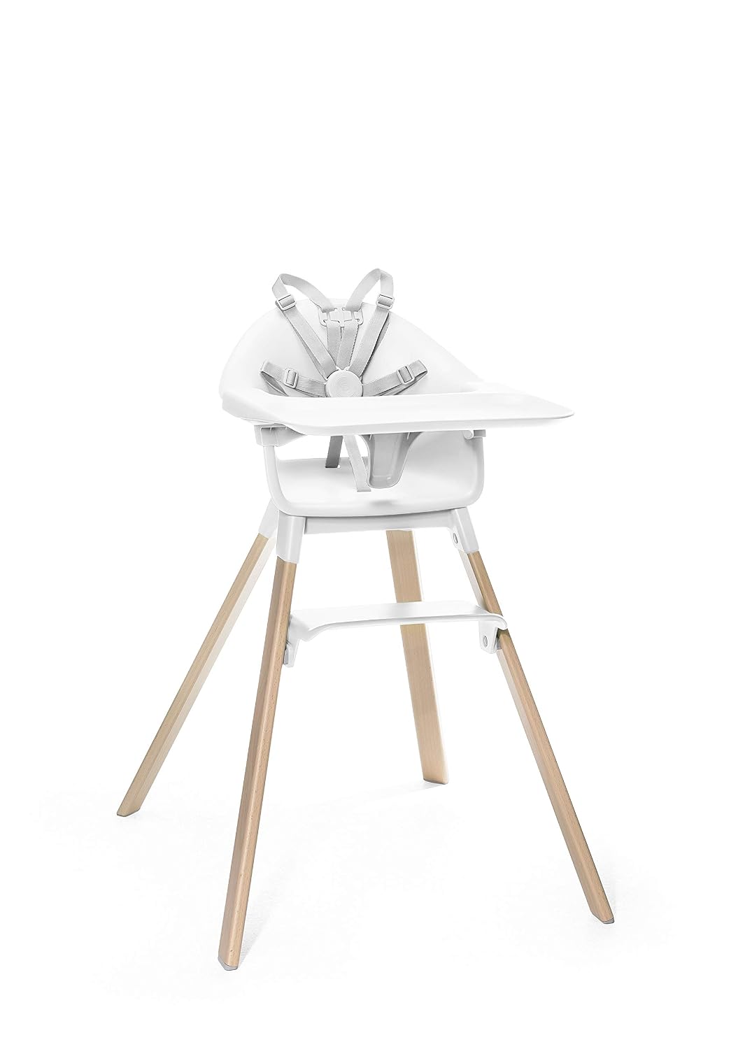 Stokke Clikk Silla alta, color blanco, silla alta todo en uno con b...