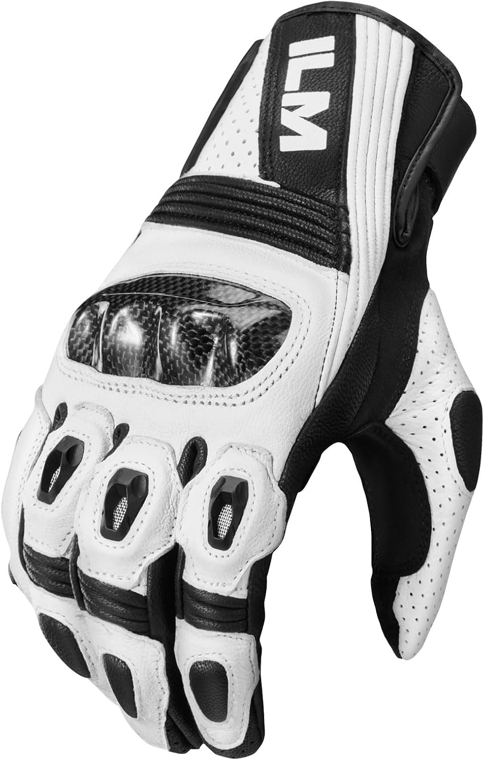 ILM Guantes de piel de cabra para motocicleta para hombres y mujere...