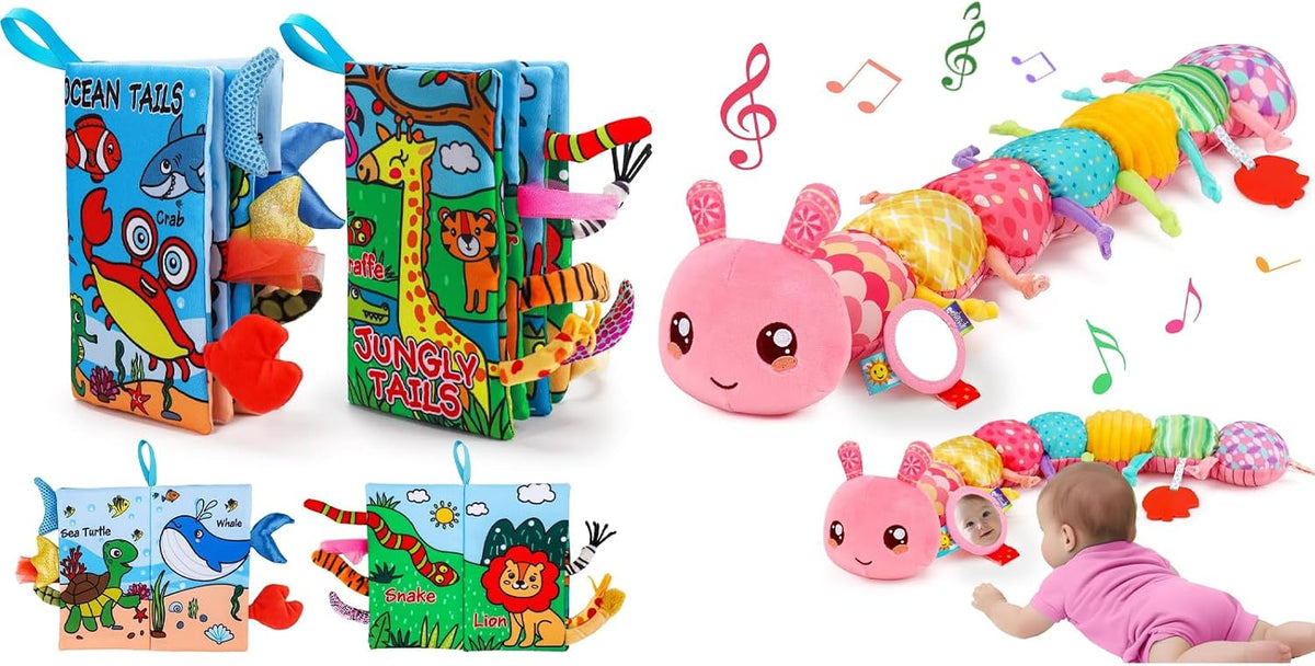 Thremhoo Juguetes para bebés de 0 a 6 meses de música, juguete de o...