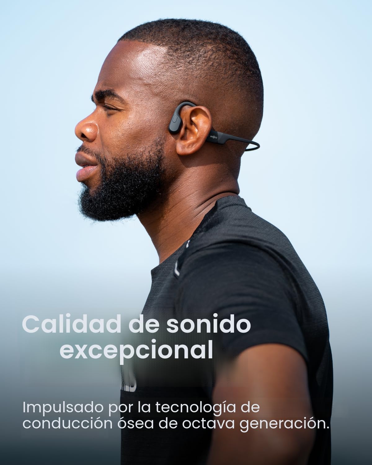 SHOKZ OpenRun - Auriculares deportivos inalámbricos Bluetooth de co...