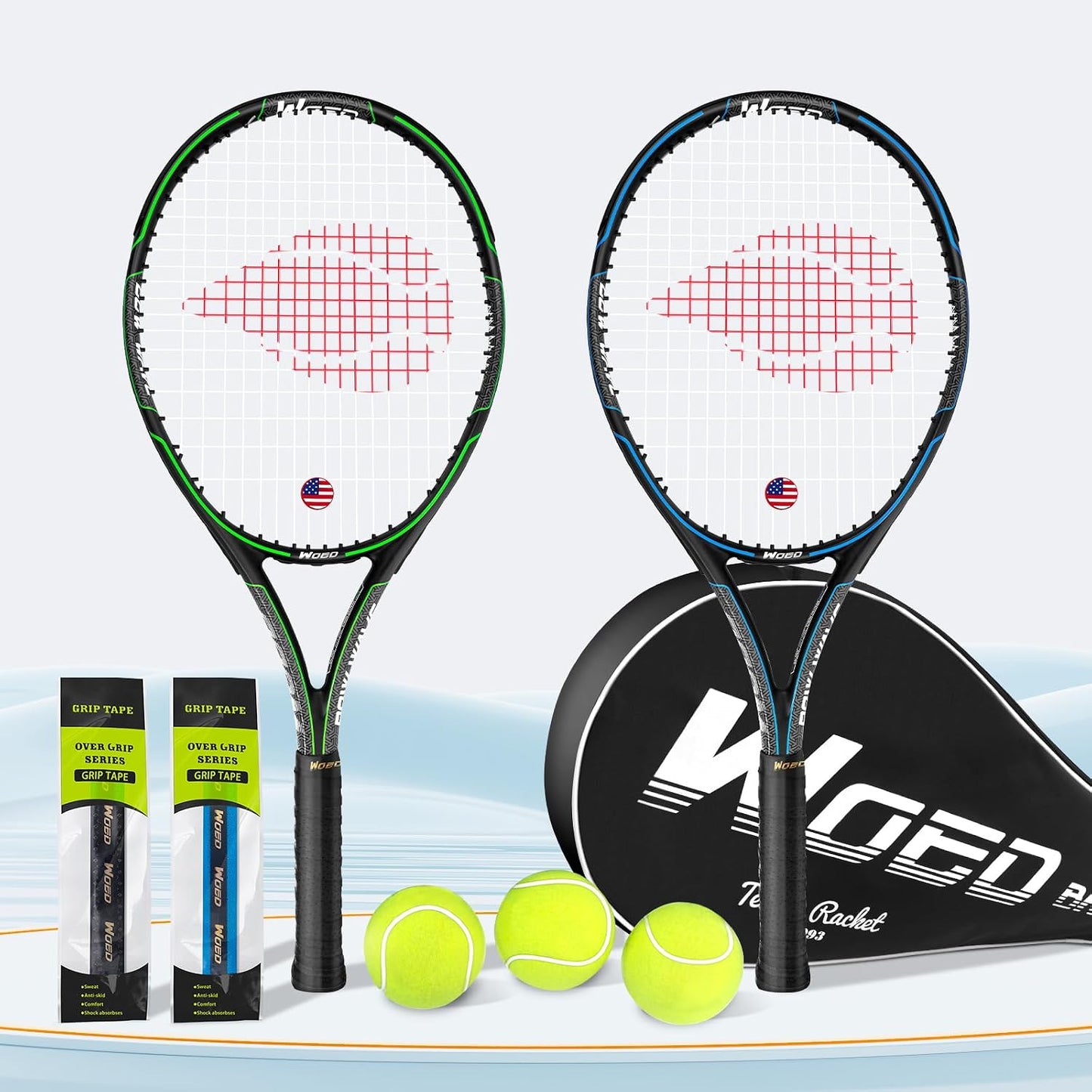 WOED BATENS Raqueta de tenis para 2 jugadores para adultos, perfect...