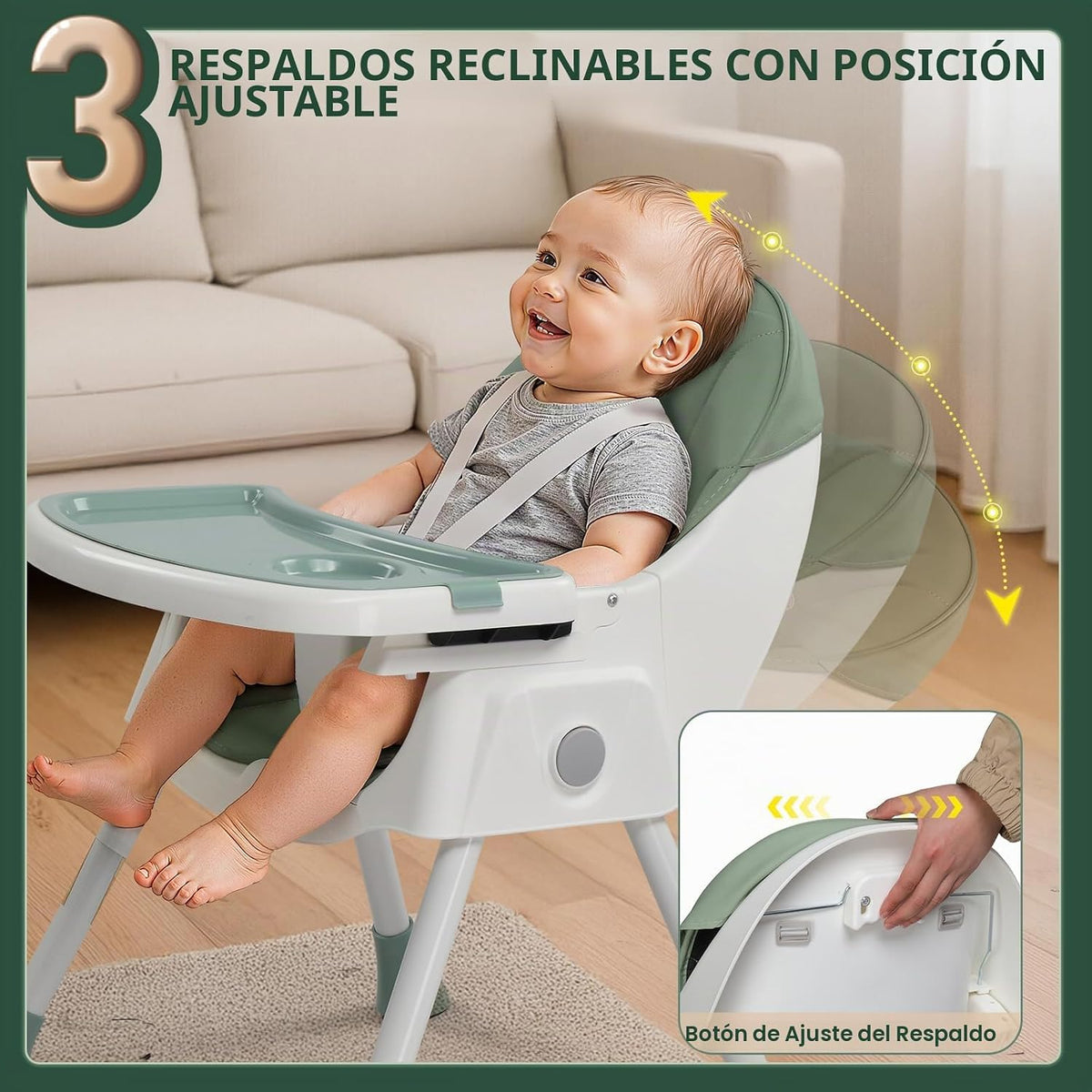 Ktaxon Silla Alta para Bebé, Silla de Alimentación Portátil 6 en 1...