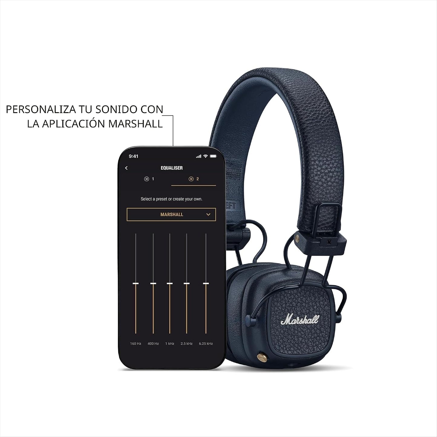 Marshall Major V - Auriculares inalámbricos Bluetooth para la oreja...