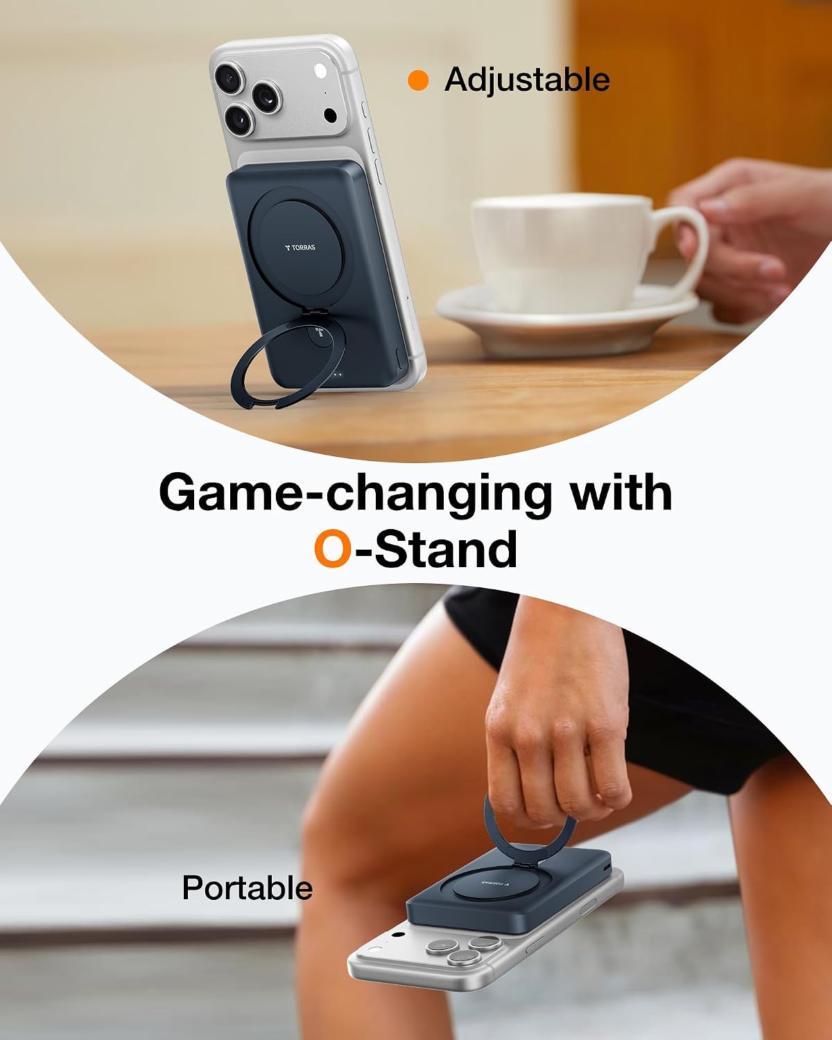 TORRAS EasyGo Cargador portátil para iPhone, banco magnético de ene...