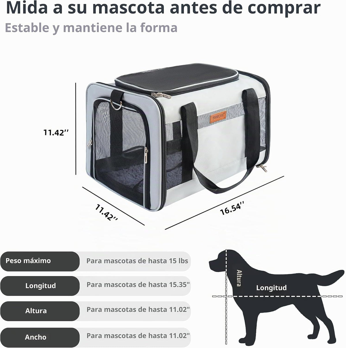 YUNIQUE Transportador de gatos y perros de lados suaves para mascot...