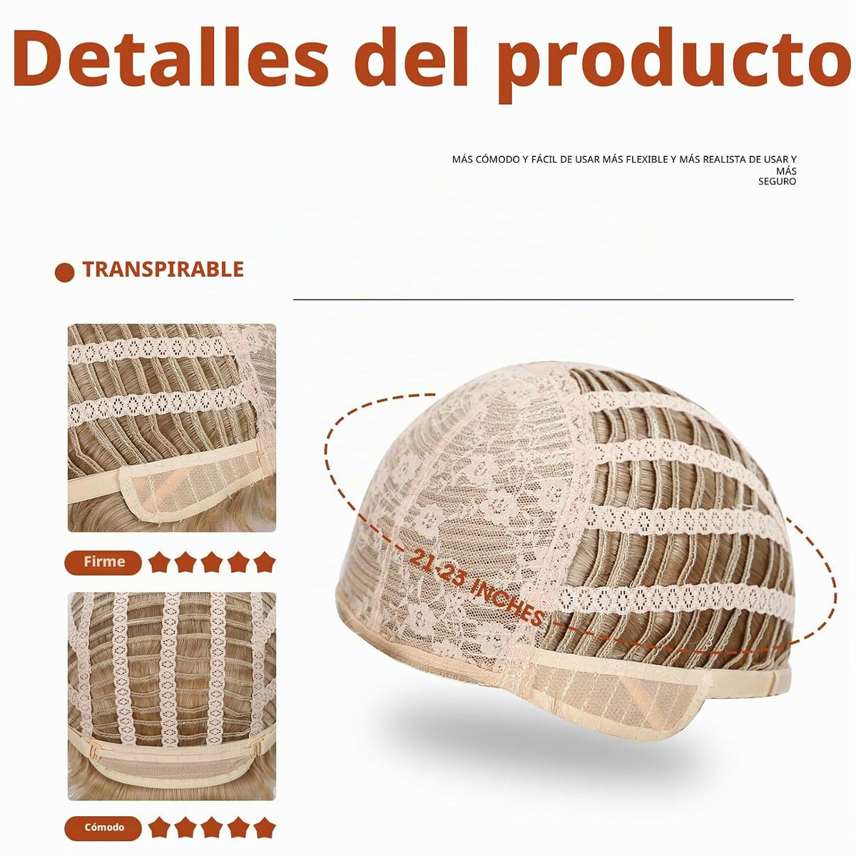 BCHR Peluca rubia para hombre, peluca corta en capas rubias y recta...