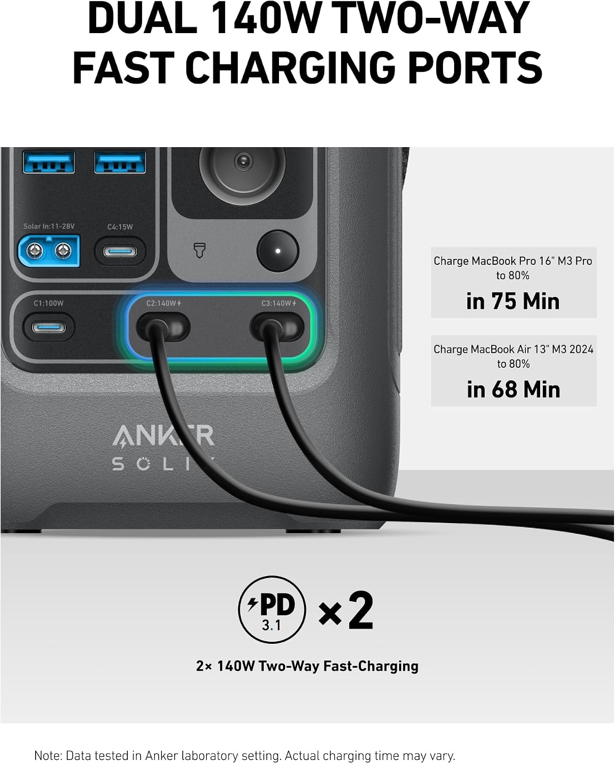 Anker SOLIX C300 - Estación de banco de energía CC y bolsa protecto...