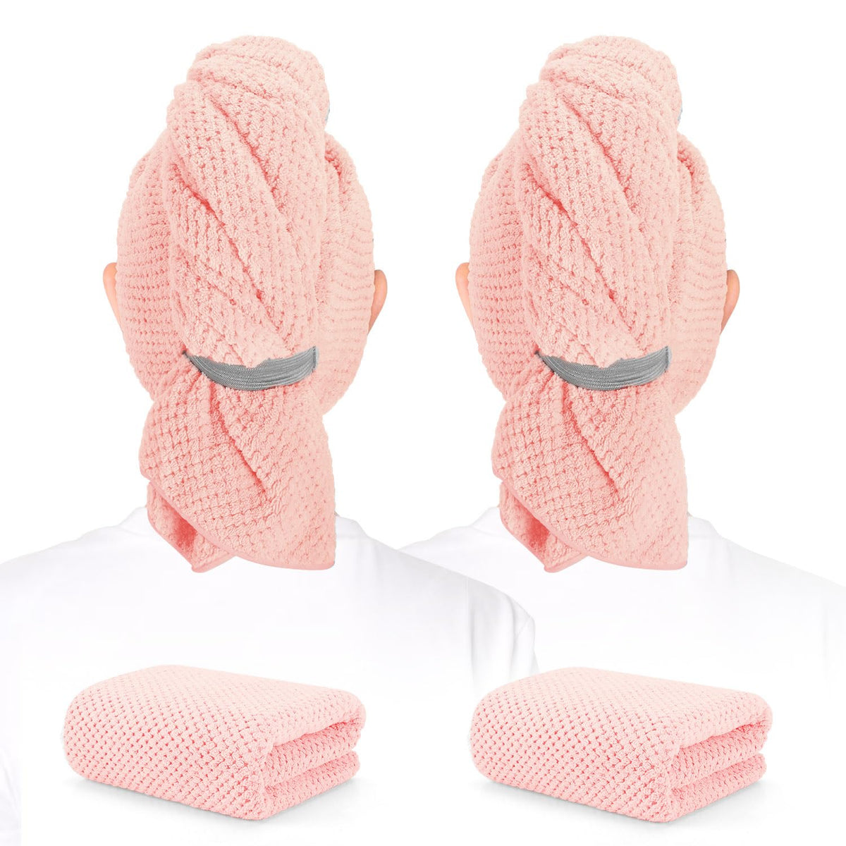 BEoffer Paquete de 2 Toallas de Microfibra para el Cabello - 41 x 2...