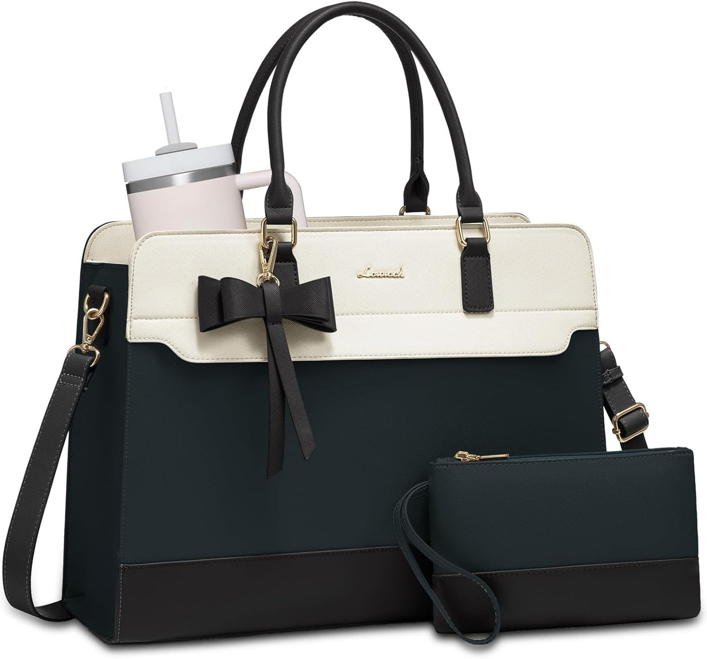 LOVEVOOK Bolsa de mano para laptop para mujer, bolsa de trabajo de...