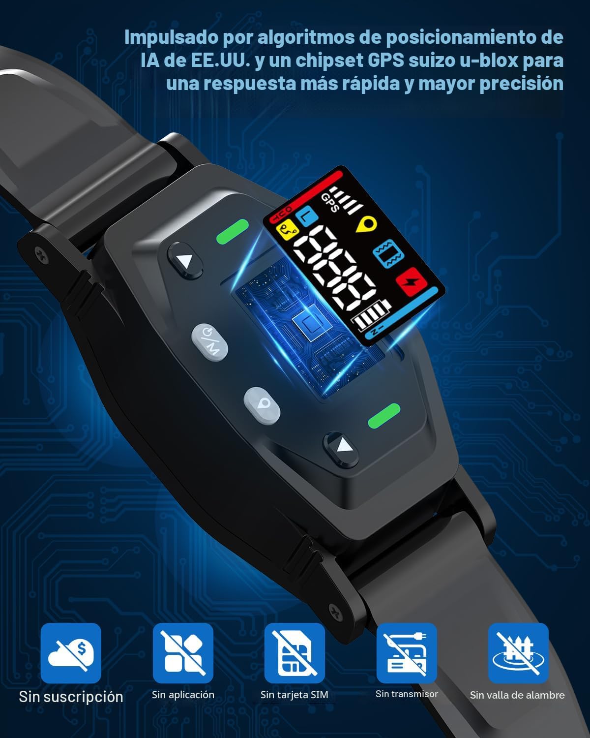 LINCAE Valla inalámbrica GPS para perro, valla eléctrica para colla...