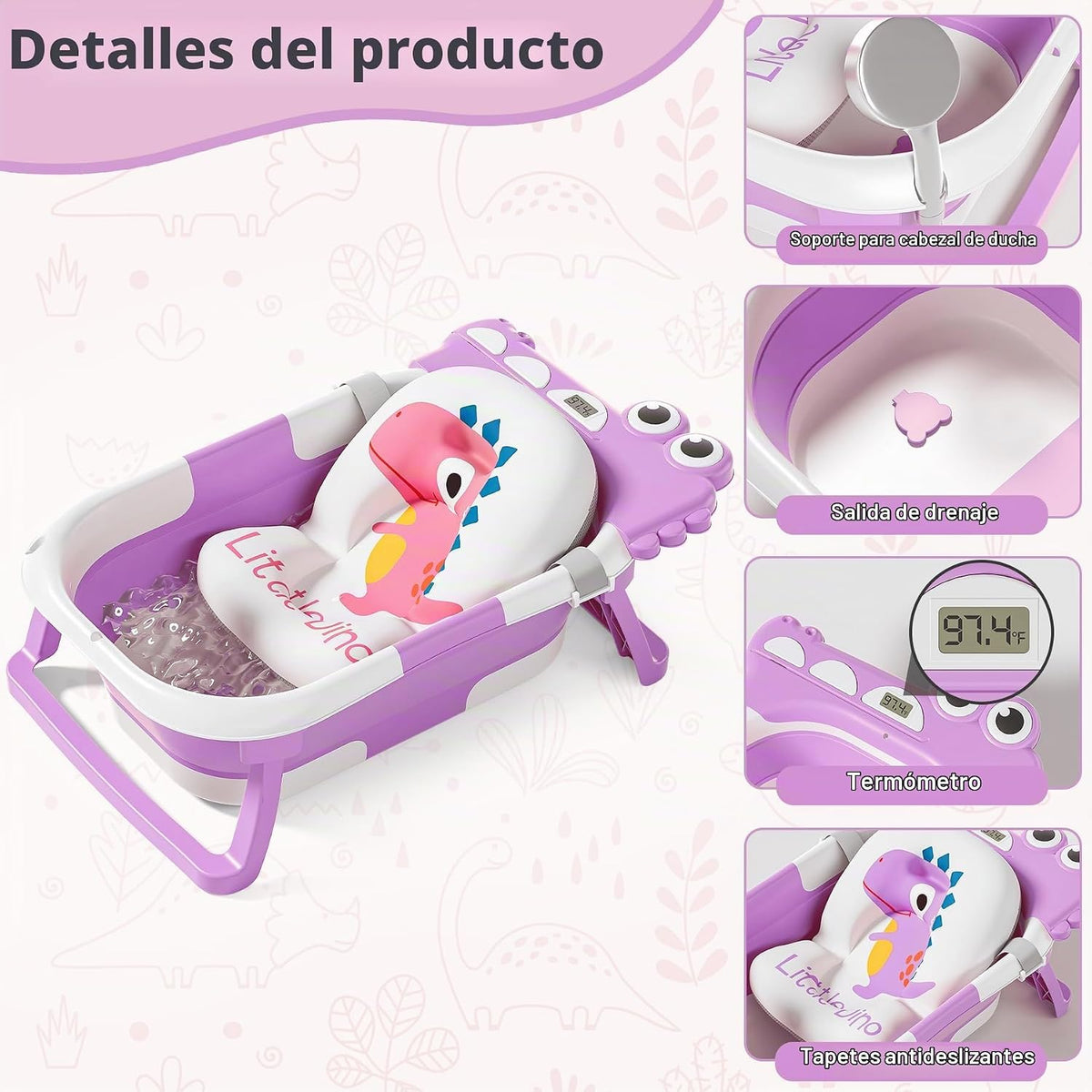 Bañera plegable para bebé recién nacido, bañera plegable para bebé...