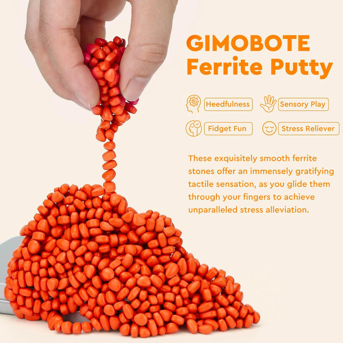 GIMOBOTE Masilla de ferrita naranja 500+, decoración de escritorio...