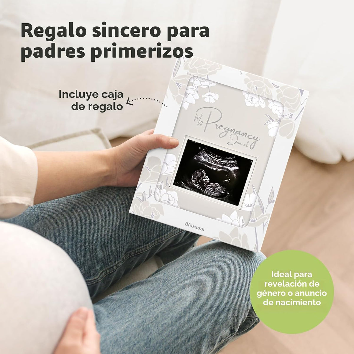 Diario de embarazo, anuncios de embarazo, libro de tapa dura de 80...