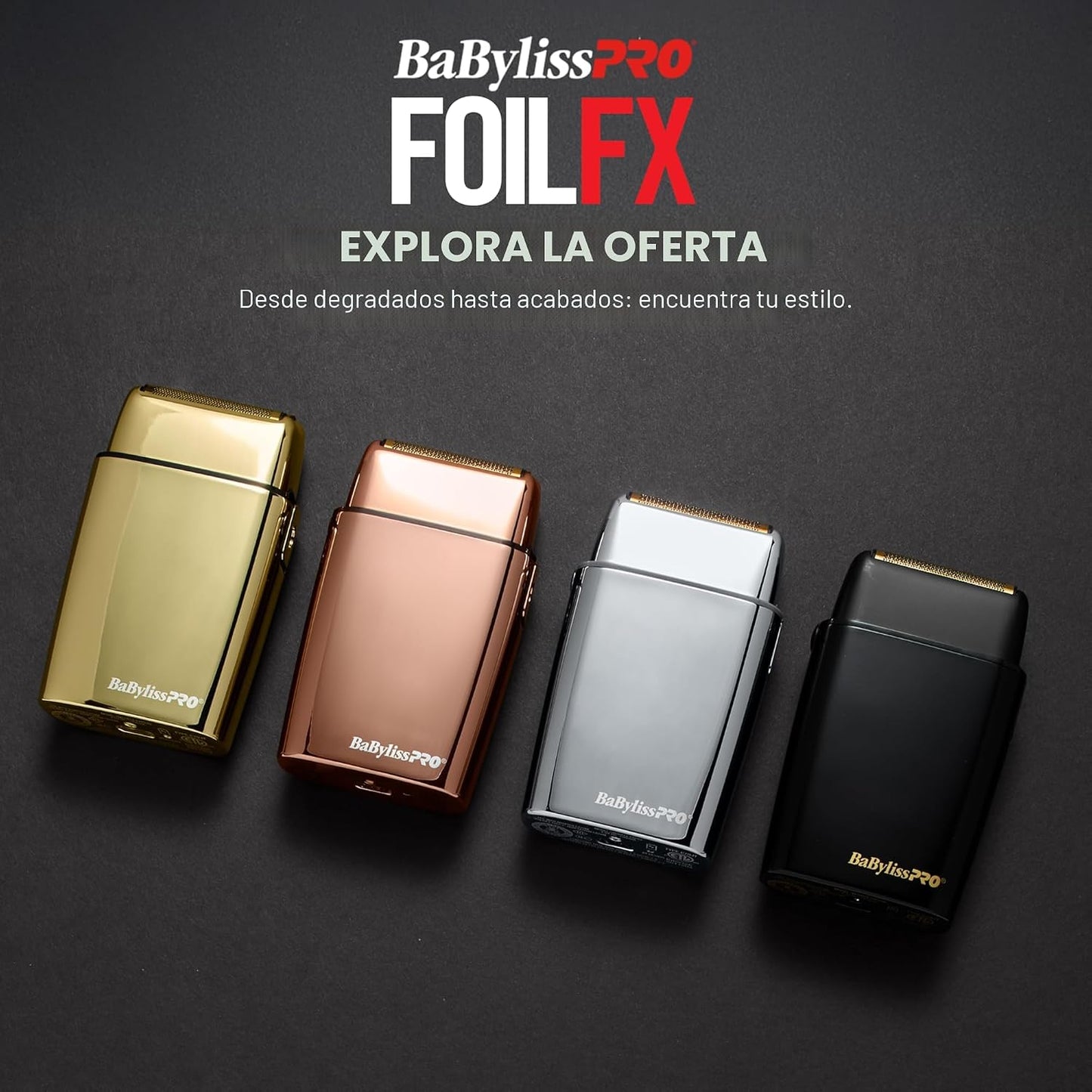 BaBylissPRO METALFX Afeitadora de doble lámina, afeitadora eléctric...