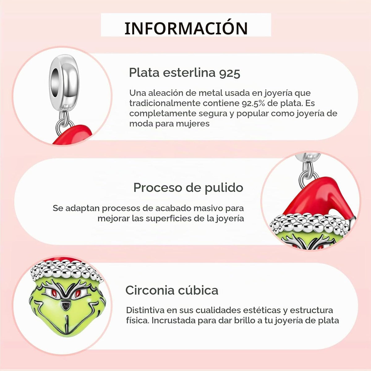 MITSOKU Dijes de plata de ley 925 para pulseras y collares, diseño...