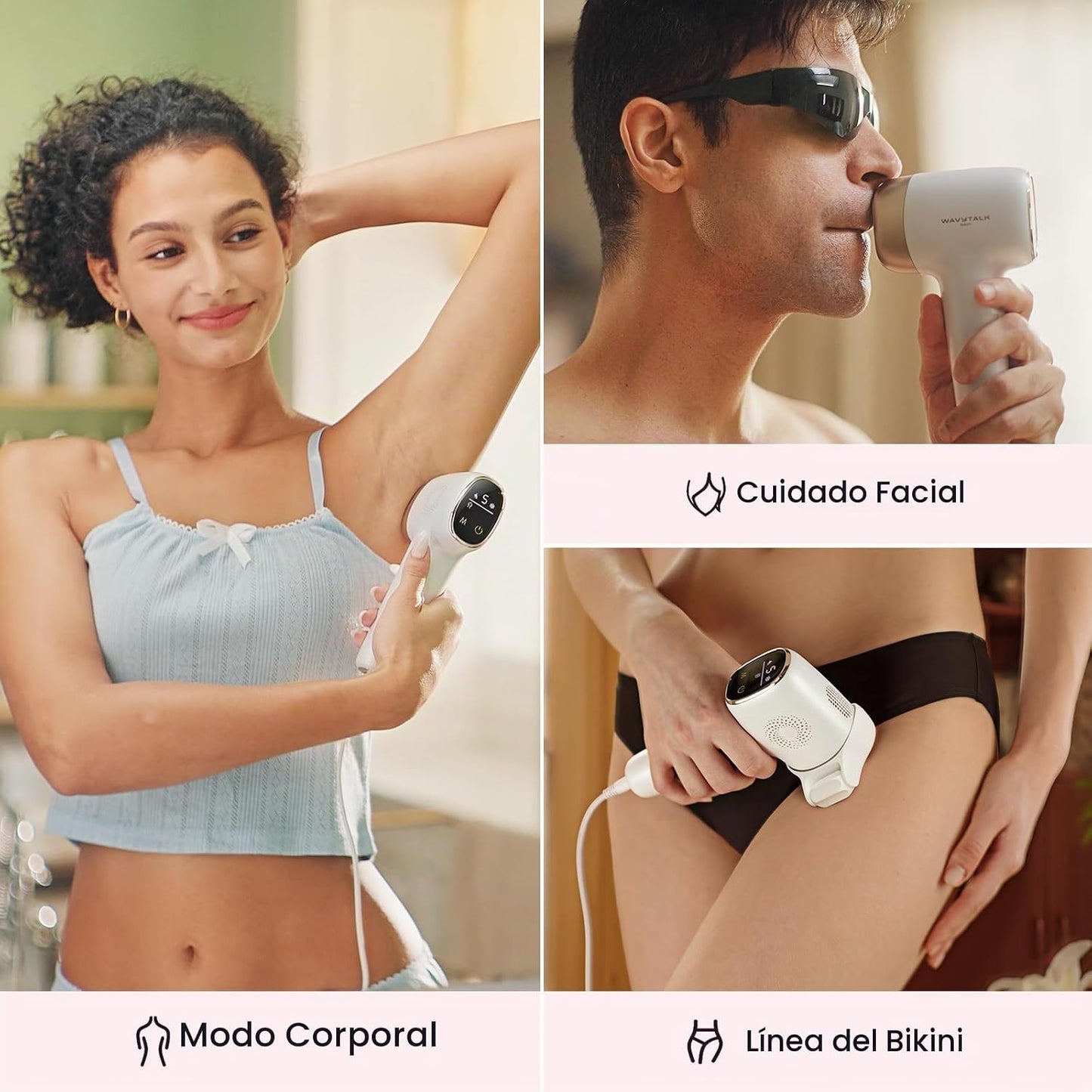 Wavytalk Dispositivo de depilación IPL, Bare It con rodillo de prec...