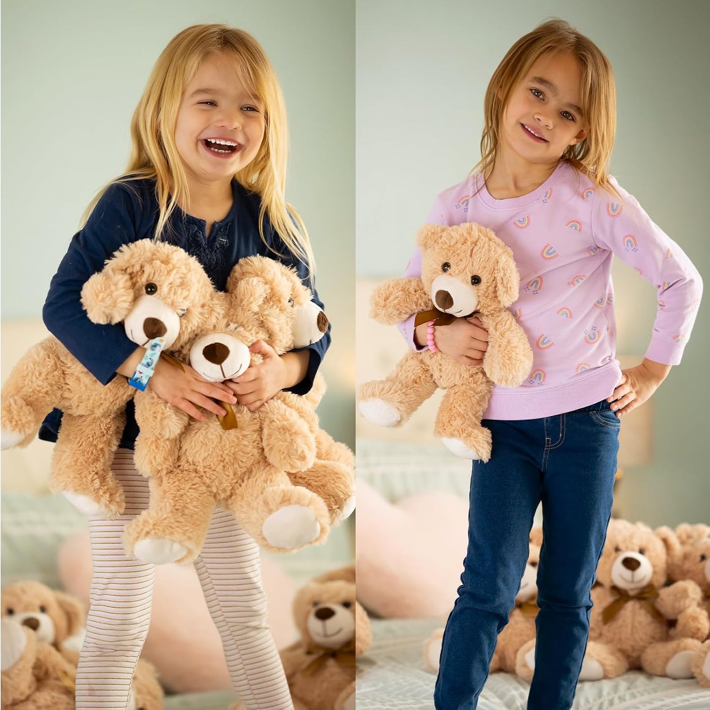 Tezituor Paquete de 3 osos de peluche a granel de 14 pulgadas para...