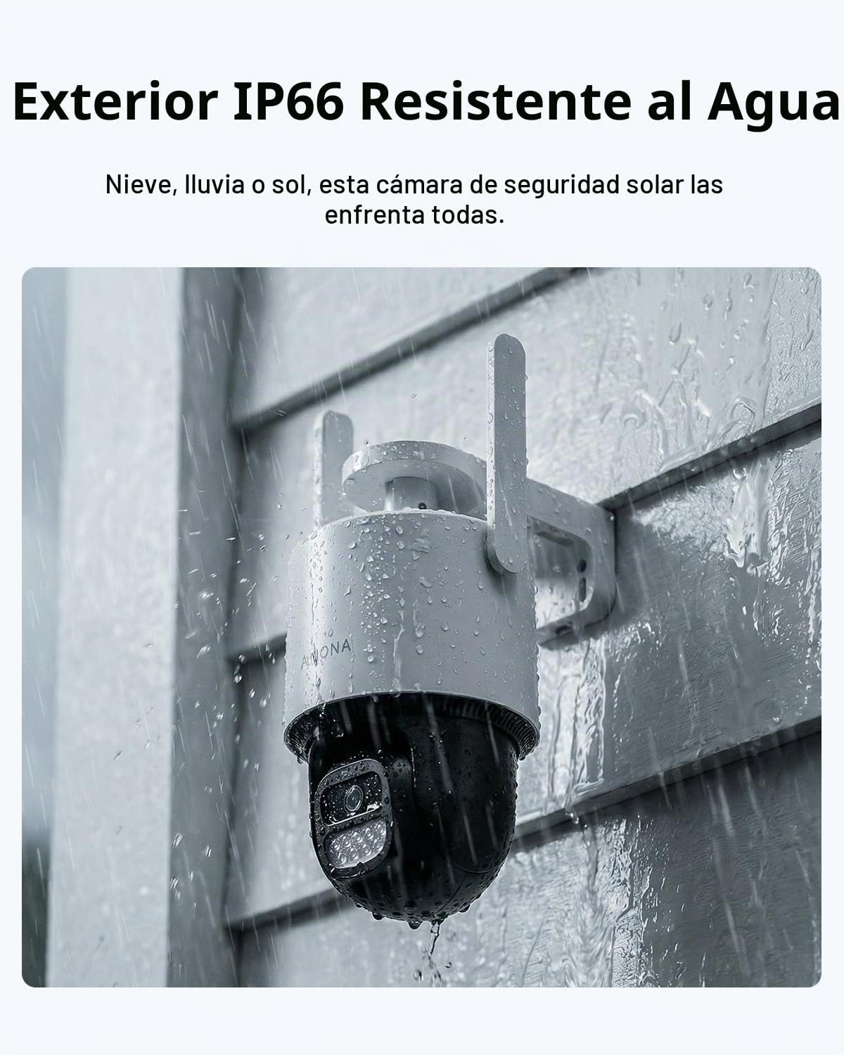 Anona Orbis - Cámara de seguridad solar inalámbrica para exteriores...