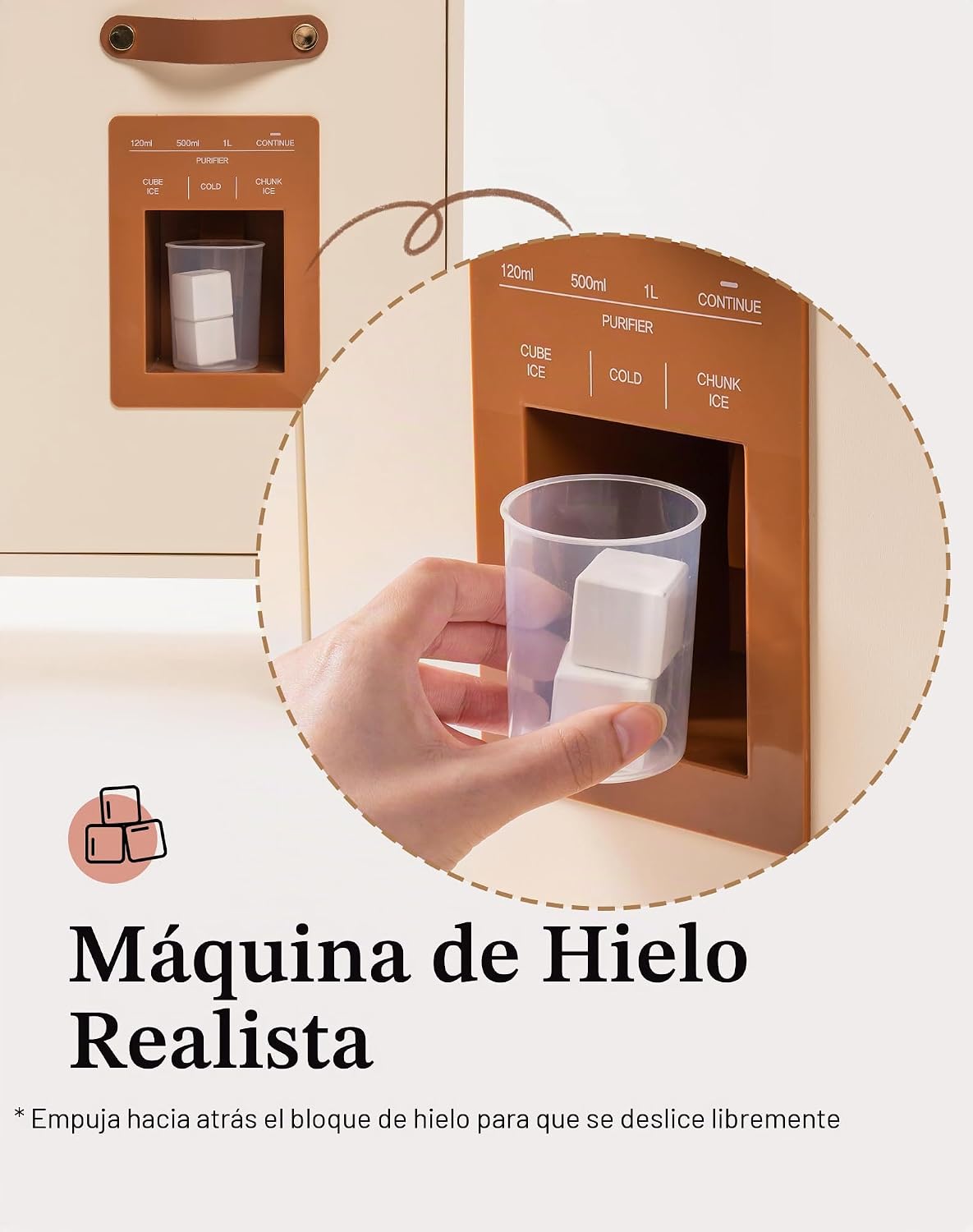 ROBOTIME Cocina de Juego con Dispensador de Hielo Simulado para Niñ...