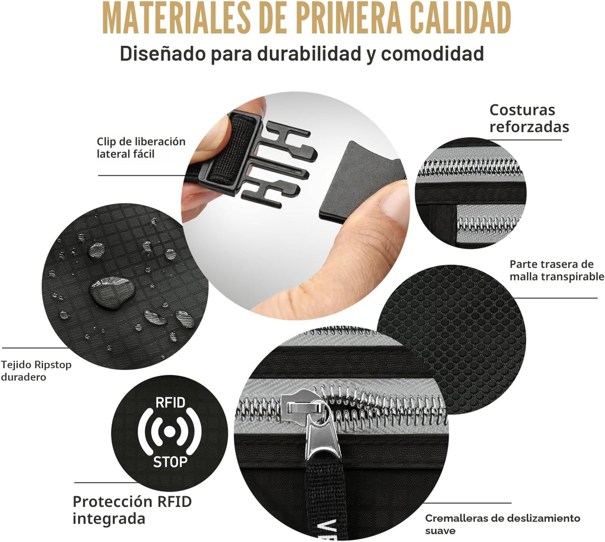 VENTURE 4TH Cinturón de dinero para viajes \u2013 Portapasaportes o...