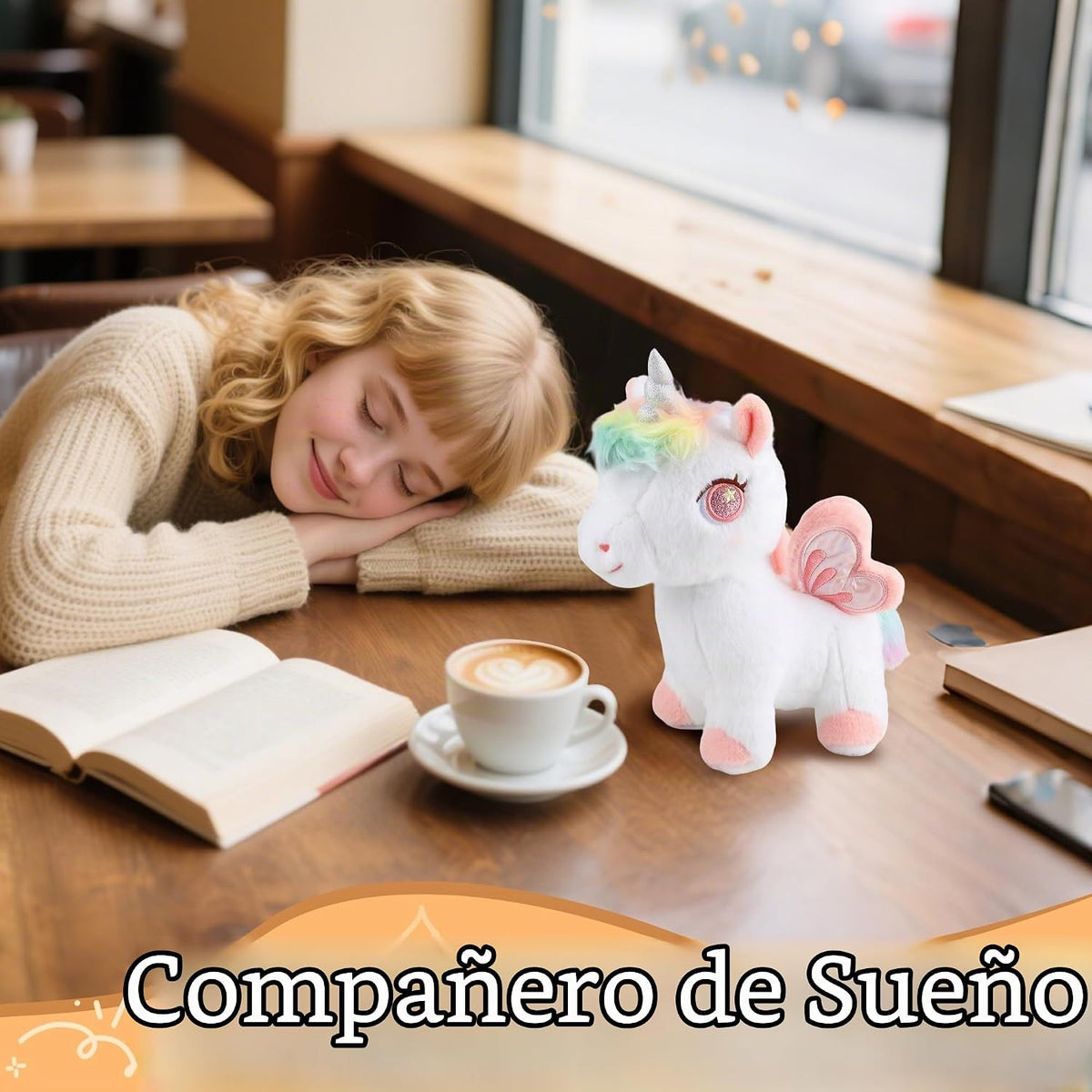Peluche de Unicornio Suave, Juguetes de Unicornio Rosa de Peluche p...