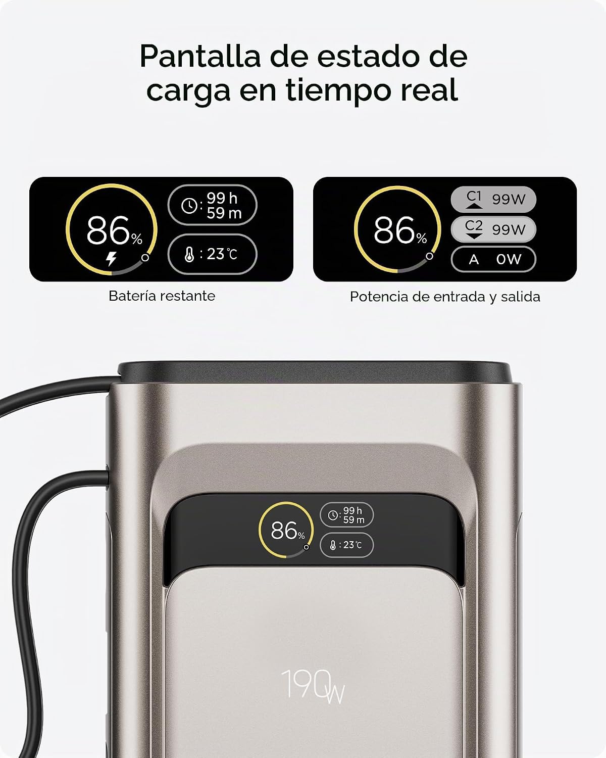 Banco de energía 2026 con licencia de la FIFA de 190 W 20000 mAh pa...