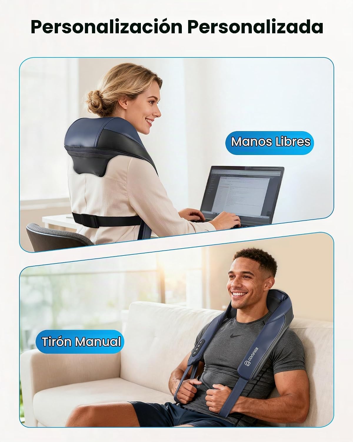 COMFIER 2026 Masajeador inalámbrico 4D para cuello y hombros, HSA e...