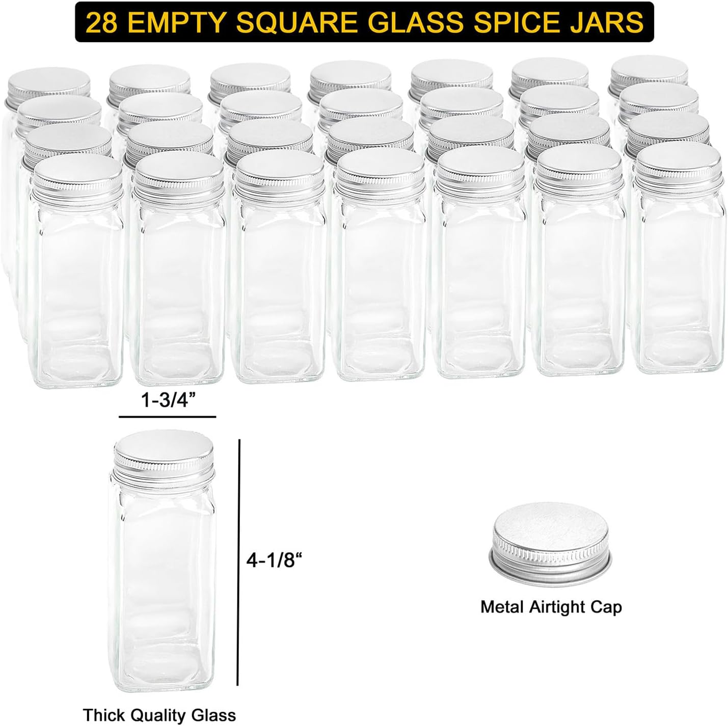 Organizador de especias SpaceAid con 32 tarros de especias, 386 eti...