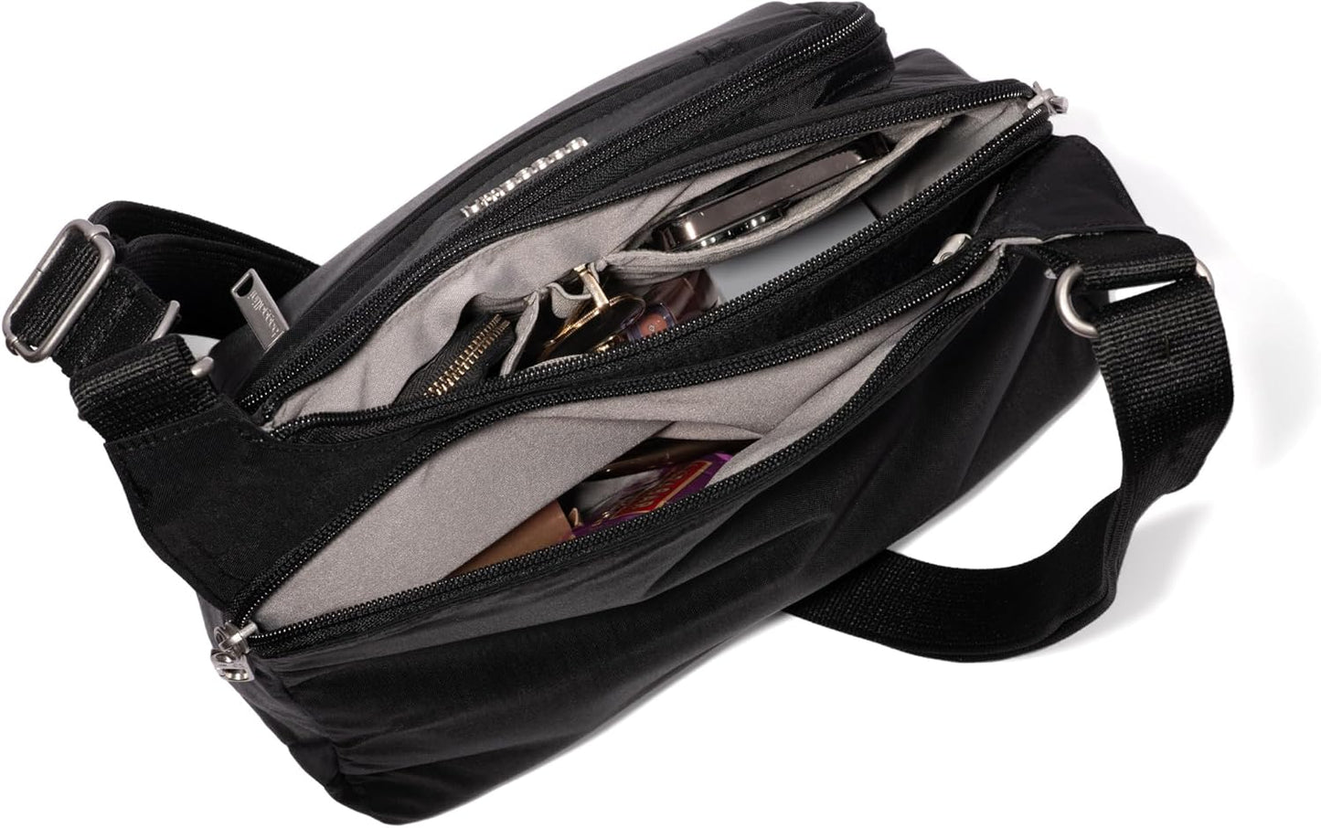 Baggallini Securtex Bandolera cruzada antirrobo 11\u201Dw X 8.5\u20...