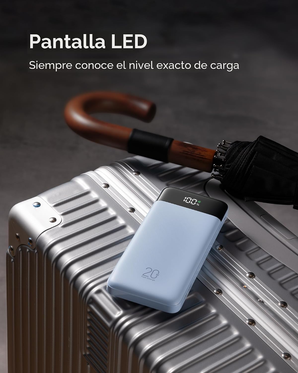 charmast Cables incorporados del cargador portátil, 20000mAh Banco...