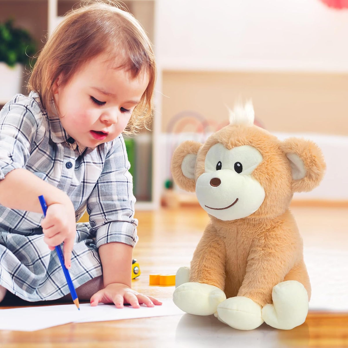 HollyHOME Animal de Peluche de Mono de Felpa Mono Lindo Juguetes de...