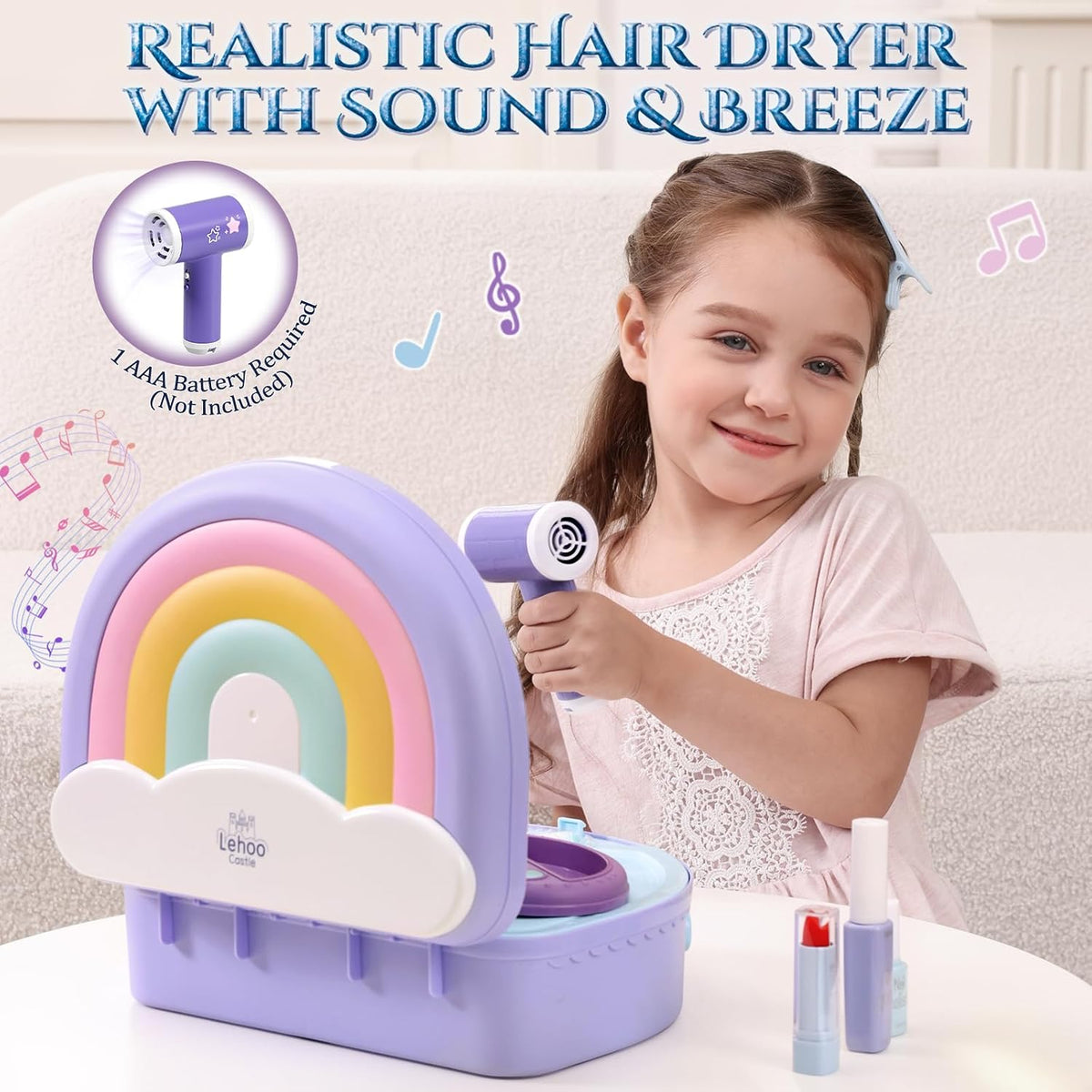 Lehoo Castle Tocador para Niñas Pequeñas con Set de Maquillaje, Toc...