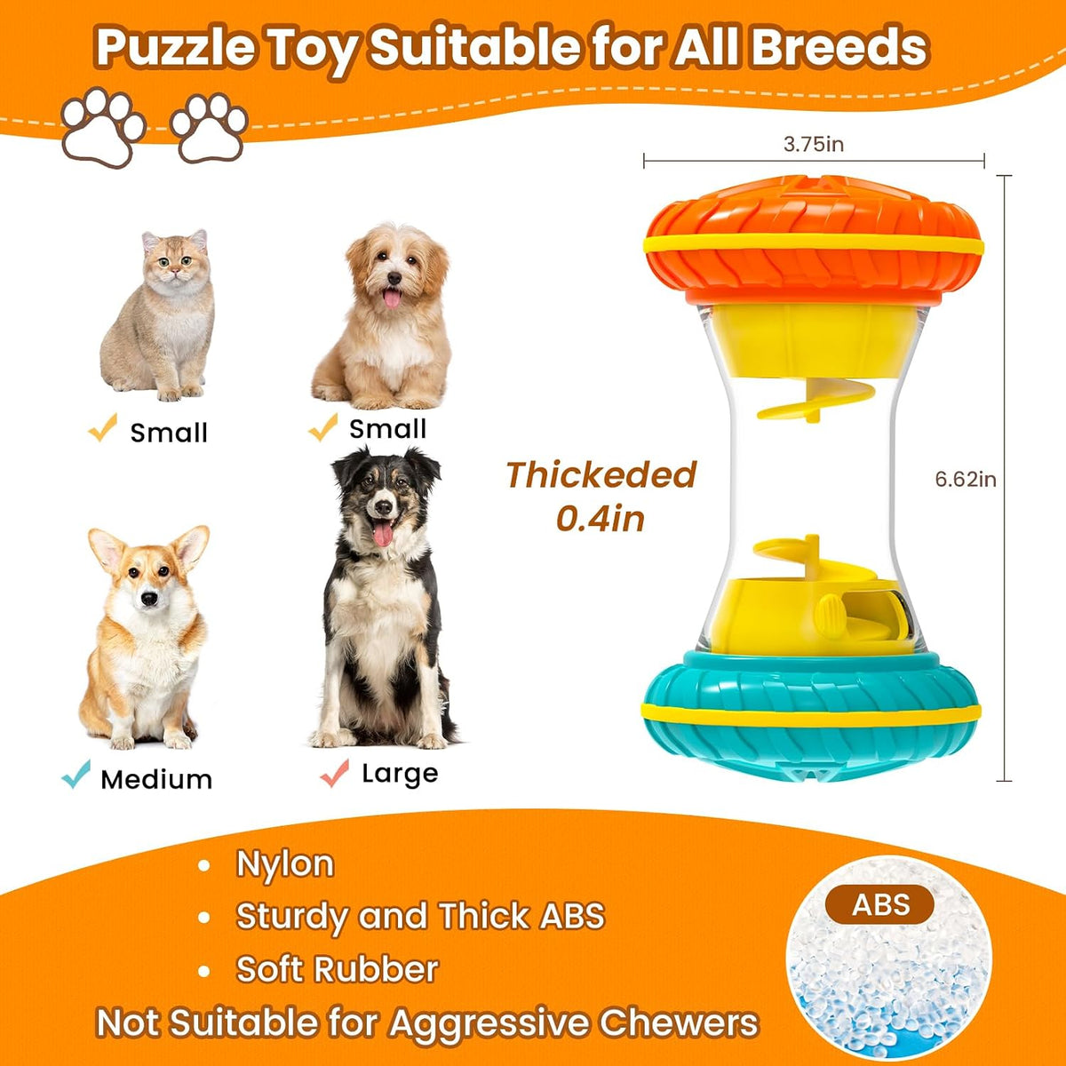 BoYoYo Rompecabezas interactivo para perros para aburrimiento, jugu...