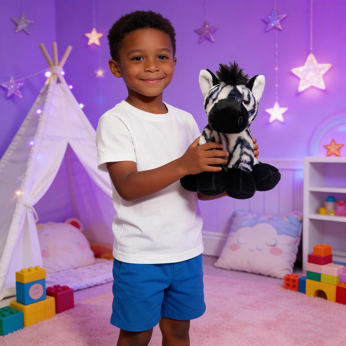 YUKOUQIAN Peluche de cebra de 8 pulgadas para niñas y niños de Navi...